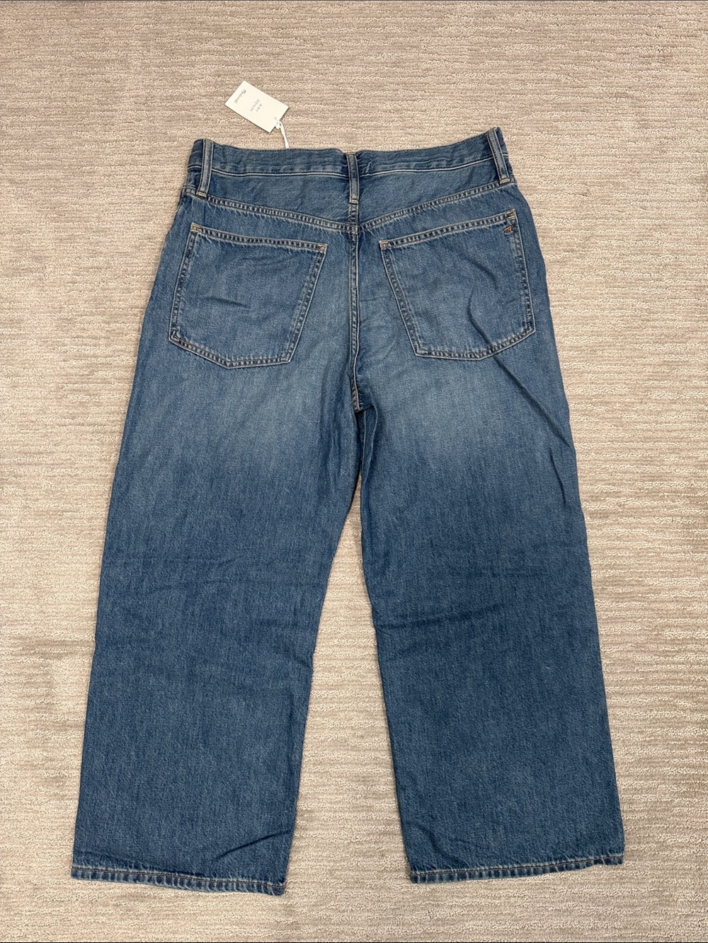 Madewell NWT The Short Perfect Vintage Wide-Leg Crop Jean in Airy Denim Size 30 - Picture 13 of 13